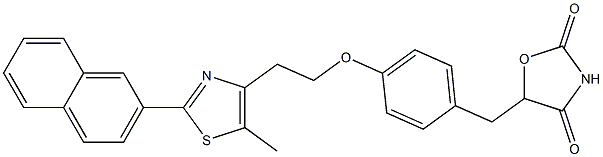 5-[4-[2-[5-Methyl-2-(2-naphthalenyl)-4-thiazolyl]ethoxy]benzyl]oxazolidine-2,4-dione