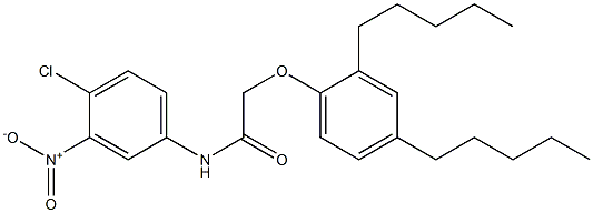 N-(4-Chloro-3-nitrophenyl)-2-(2,4-diamylphenoxy)acetamide 结构式