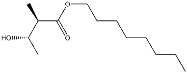 (2R,3S)-2-メチル-3-ヒドロキシ酪酸オクチル 化学構造式