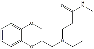 3-[N-[(1,4-Benzodioxan-2-yl)methyl]ethylamino]-N-methylpropionamide Structure