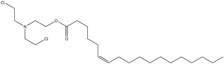 (Z)-6-オクタデセン酸2-[ビス(2-クロロエチル)アミノ]エチル 化学構造式