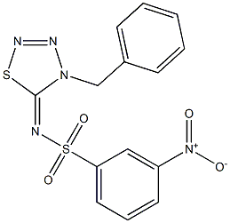 4-Benzyl-5-(3-nitrophenyl)sulfonylimino-4,5-dihydro-1,2,3,4-thiatriazole Structure