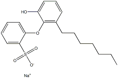 2'-Hydroxy-6'-heptyl[oxybisbenzene]-2-sulfonic acid sodium salt Struktur