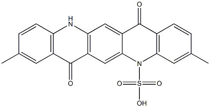 5,7,12,14-Tetrahydro-3,9-dimethyl-7,14-dioxoquino[2,3-b]acridine-5-sulfonic acid Struktur