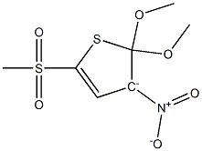 3-Nitro-2,3-dihydro-5-methylsulfonyl-2,2-dimethoxythiophen-3-ide,,结构式