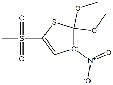 3-Nitro-2,3-dihydro-5-methylsulfonyl-2,2-dimethoxythiophen-3-ide Structure