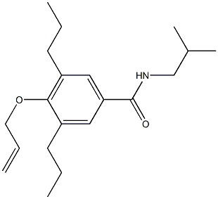 4-(Allyloxy)-3,5-dipropyl-N-isobutylbenzamide,,结构式