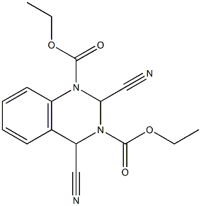 2,4-Dicyano-1,2,3,4-tetrahydroquinazoline-1,3-dicarboxylic acid diethyl ester Structure