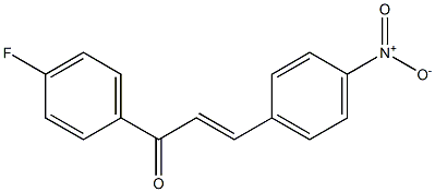 (2E)-3-(4-ニトロフェニル)-1-(4-フルオロフェニル)-2-プロペン-1-オン 化学構造式