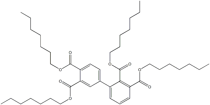2,3,3',4'-ビフェニルテトラカルボン酸2,3,3',4'-テトラヘプチル 化学構造式