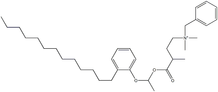 N,N-Dimethyl-N-benzyl-N-[3-[[1-(2-tridecylphenyloxy)ethyl]oxycarbonyl]butyl]aminium Structure