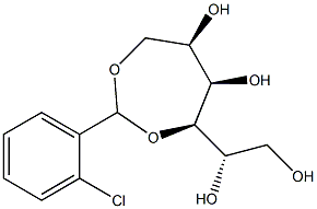 3-O,6-O-(2-Chlorobenzylidene)-D-glucitol Structure