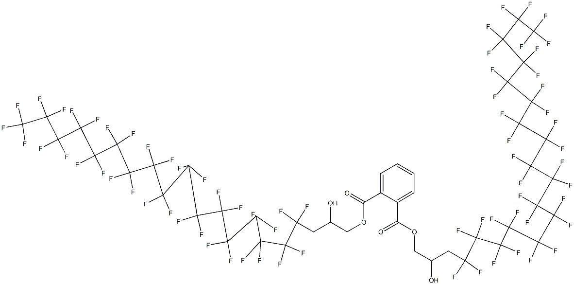 Phthalic acid di[3-(pentatriacontafluoroheptadecyl)-2-hydroxypropyl] ester,,结构式