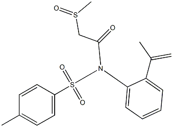 N-[(4-Methylphenyl)sulfonyl]-N-[2-(1-methylethenyl)phenyl](methylsulfinyl)acetamide Structure