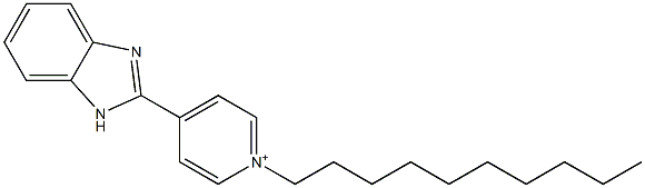 1-Decyl-4-(1H-benzimidazol-2-yl)pyridinium 结构式