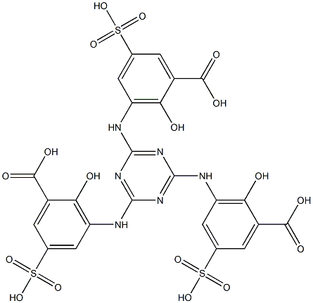 3,3',3''-(1,3,5-Triazine-2,4,6-triyltriimino)tris(2-hydroxy-5-sulfobenzoic acid) Structure