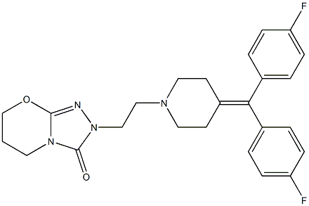 2-[2-[4-[Bis(4-fluorophenyl)methylene]-1-piperidinyl]ethyl]-6,7-dihydro-5H-1,2,4-triazolo[3,4-b][1,3]oxazin-3(2H)-one Struktur