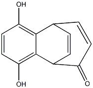 1,4-ジヒドロキシ-5,9-エテノ-5H-ベンゾシクロヘプテン-8(9H)-オン 化学構造式