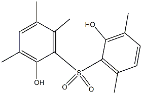 2,2'-ジヒドロキシ-3,3',5,6,6'-ペンタメチル[スルホニルビスベンゼン] 化学構造式