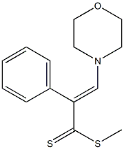 3-(モルホリン-4-イル)-2-フェニルプロペンジチオ酸メチル 化学構造式
