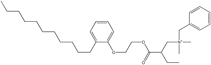 N,N-Dimethyl-N-benzyl-N-[2-[[2-(2-undecylphenyloxy)ethyl]oxycarbonyl]butyl]aminium,,结构式