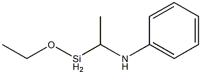 Ethoxy[1-(phenylamino)ethyl]silane Structure