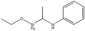 Ethoxy[1-(phenylamino)ethyl]silane,,结构式