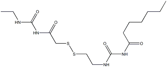 1-Heptanoyl-3-[2-[[(3-ethylureido)carbonylmethyl]dithio]ethyl]urea|