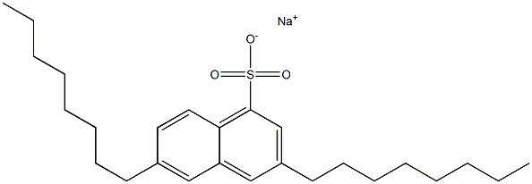 3,6-Dioctyl-1-naphthalenesulfonic acid sodium salt 结构式