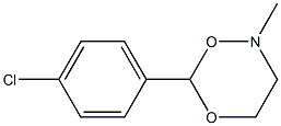 2-メチル-6-(4-クロロフェニル)-3,4-ジヒドロ-2H-1,5,2-ジオキサジン 化学構造式