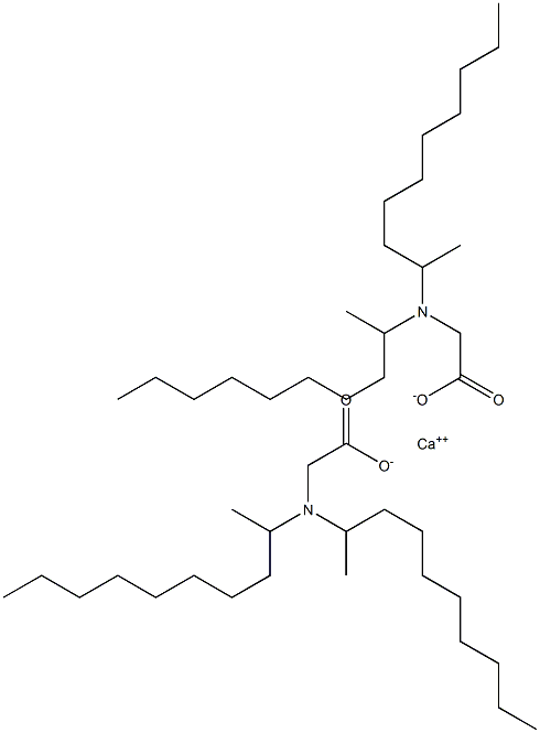 Bis[N,N-bis(1-methylnonyl)glycine]calcium salt Structure