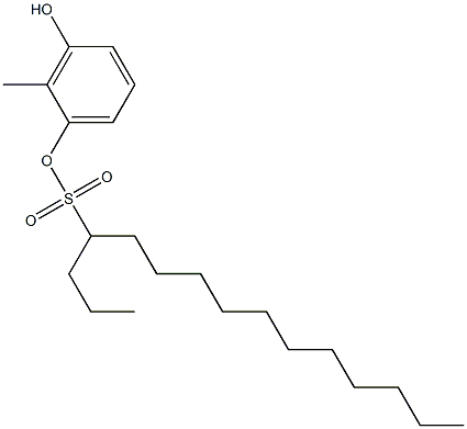 4-ペンタデカンスルホン酸3-ヒドロキシ-2-メチルフェニル 化学構造式