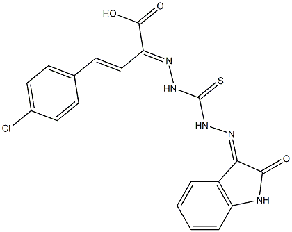 2-[[[2-[(2,3-Dihydro-2-oxo-1H-indol)-3-ylidene]hydrazino]thiocarbonyl]aminoimino]-4-(4-chlorophenyl)-3-butenoic acid