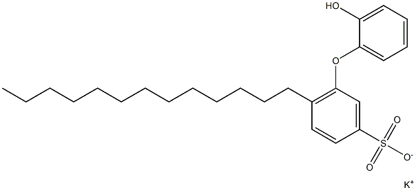 2'-Hydroxy-6-tridecyl[oxybisbenzene]-3-sulfonic acid potassium salt Structure