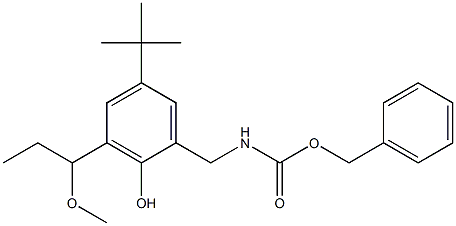 5-tert-Butyl-2-hydroxy-3-(1-methoxypropyl)benzylcarbamic acid benzyl ester,,结构式