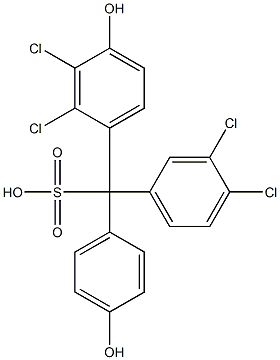 (3,4-Dichlorophenyl)(2,3-dichloro-4-hydroxyphenyl)(4-hydroxyphenyl)methanesulfonic acid