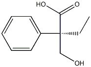 (2R)-2-フェニル-2-(ヒドロキシメチル)酪酸 化学構造式