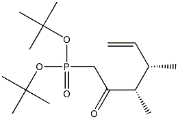 [(3S,4S)-3,4-ジメチル-2-オキソ-5-ヘキセニル]ホスホン酸ジ-tert-ブチル 化学構造式