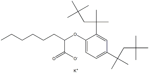 2-[2,4-Bis(1,1,3,3-tetramethylbutyl)phenoxy]octanoic acid potassium salt Structure