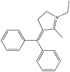 3-ジフェニルメチレン-1-エチル-2-メチル-1-ピロリン-1-イウム 化学構造式