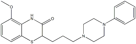 2-[3-[4-(Phenyl)piperazin-1-yl]propyl]-5-methoxy-2H-1,4-benzothiazin-3(4H)-one Structure