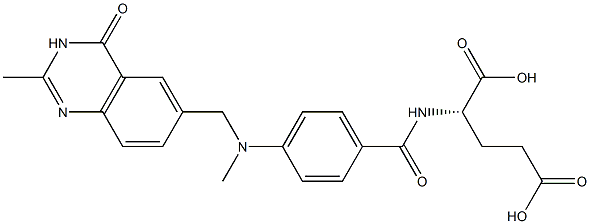 (2S)-2-[4-[N-[(3,4-Dihydro-2-methyl-4-oxoquinazolin)-6-ylmethyl]-N-methylamino]benzoylamino]glutaric acid Structure