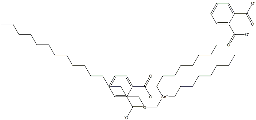 Bis(phthalic acid 1-octadecyl)dioctyltin(IV) salt,,结构式