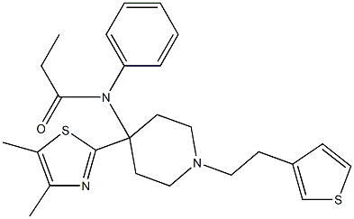 N-(Phenyl)-N-[1-[2-(3-thienyl)ethyl]-4-(4,5-dimethylthiazol-2-yl)piperidin-4-yl]propanamide Structure