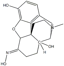 17-Methyl-3,14-dihydroxy-4,5-epoxymorphinan-6-one oxime,,结构式