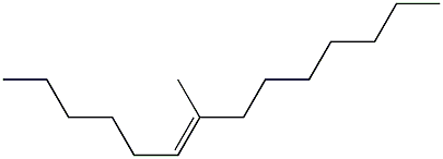 (6E)-7-メチル-6-テトラデセン 化学構造式