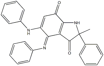 5-Phenylamino-4-phenylimino-2-methyl-2-phenyl-1H-indole-3,7(2H,4H)-dione Structure