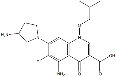 5-Amino-6-fluoro-1-(2-methylpropyloxy)-1,4-dihydro-4-oxo-7-(3-amino-1-pyrrolidinyl)quinoline-3-carboxylic acid