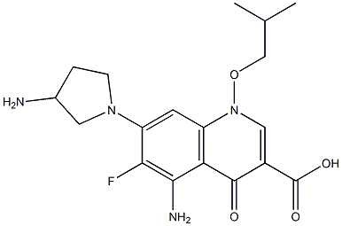 5-Amino-6-fluoro-1-(2-methylpropyloxy)-1,4-dihydro-4-oxo-7-(3-amino-1-pyrrolidinyl)quinoline-3-carboxylic acid|