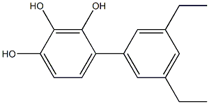 4-(3,5-Diethylphenyl)benzene-1,2,3-triol Structure